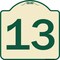 Signmission Sign with Number 13 Heavy-Gauge Aluminum Architectural Sign, 18" x 18", TG-1818-22909 A-DES-TG-1818-22909 - alternate 1